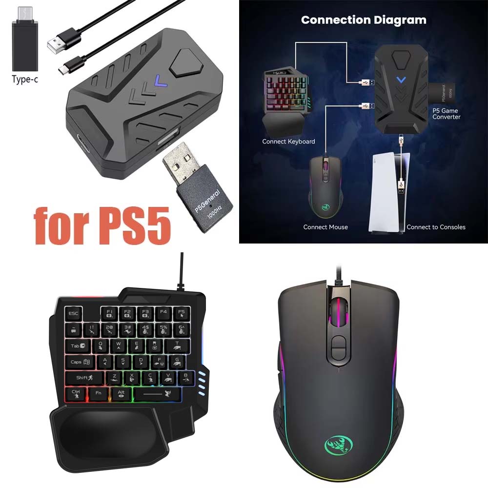 Gaming Console Buttons - PS5 게임용 키보드 마우스 콤보 USB