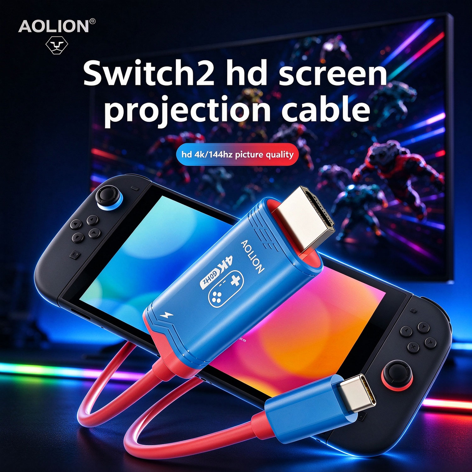 Gaming Console Buttons - AOLION HDMI 화면 미러링 케이블, 4K