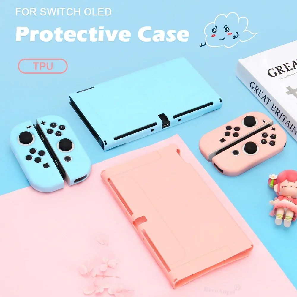 다채로운 색상의 스위치 OLED 보호 쉘 케이스 TPU - Gaming Console All 리뷰 및 가격